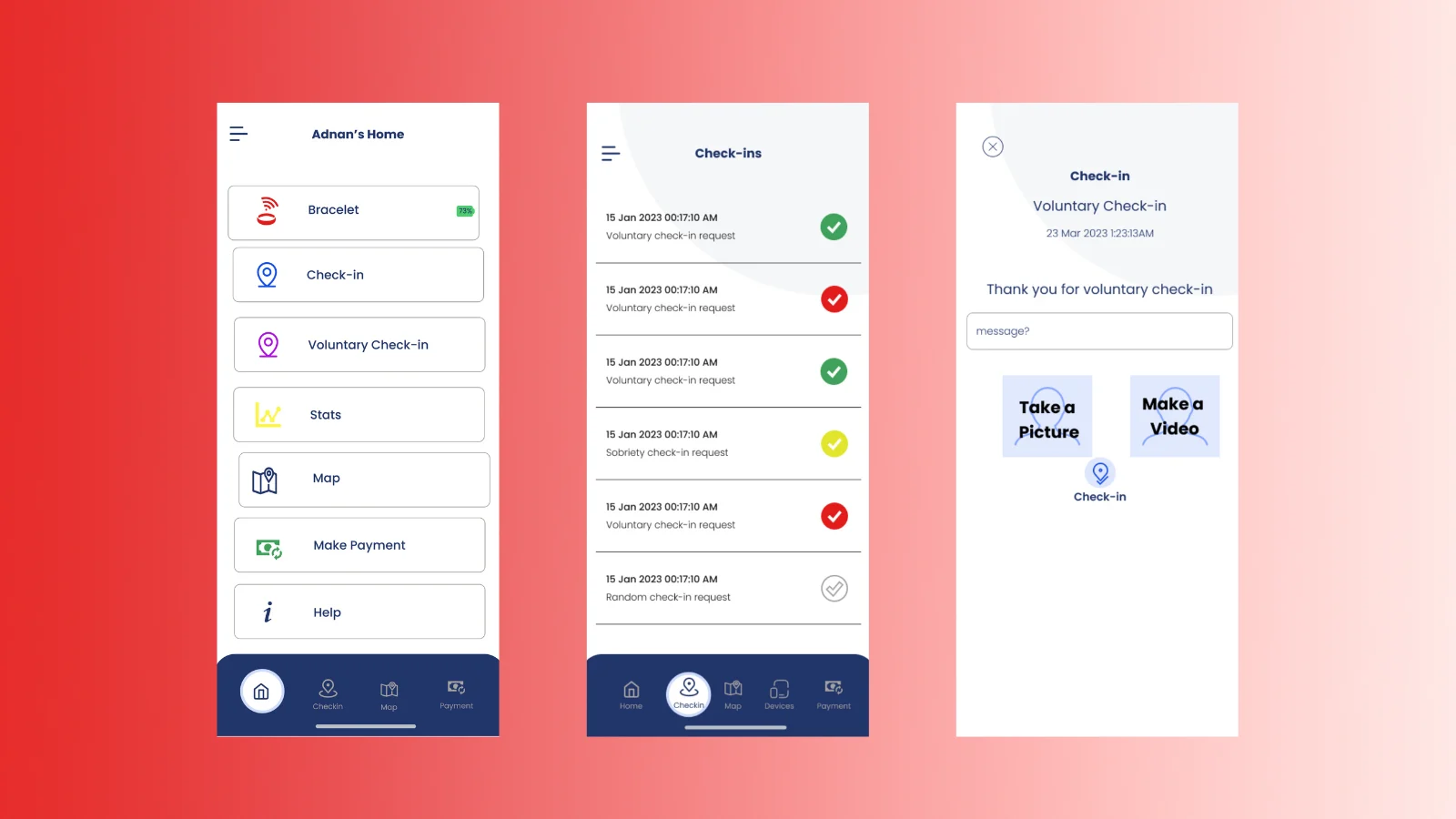 Court Trax Client – Offender Management & Check-In App — project image 1