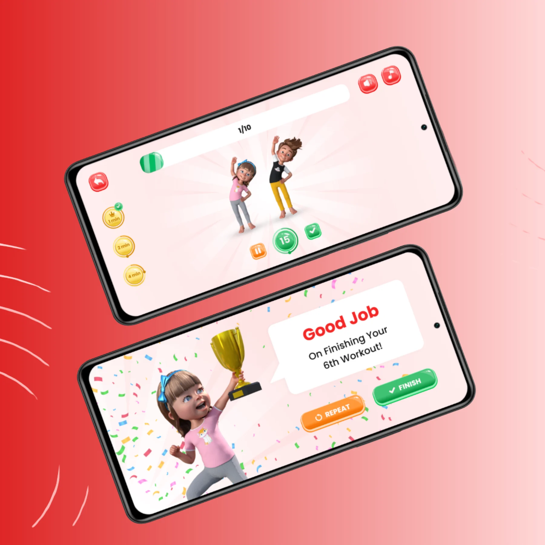 Fitness for Kids – Kids Workout Android App — project image 1