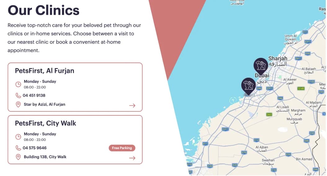 PetsFirst - AI Support & Booking Agent for a UAE Veterinary Chain — project image 2