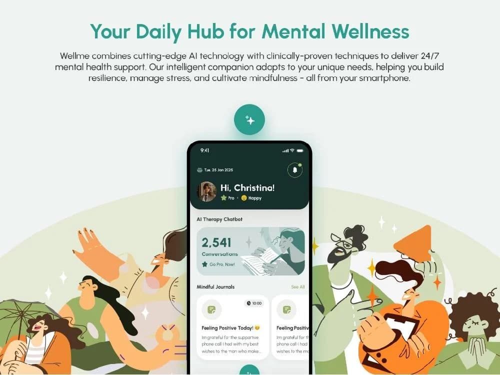 WellmeAI – AI-Powered Therapy Assistant for First Responders — portfolio cover